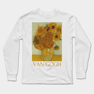 Sunflowers in a Vase by Vincent van Gogh Long Sleeve T-Shirt